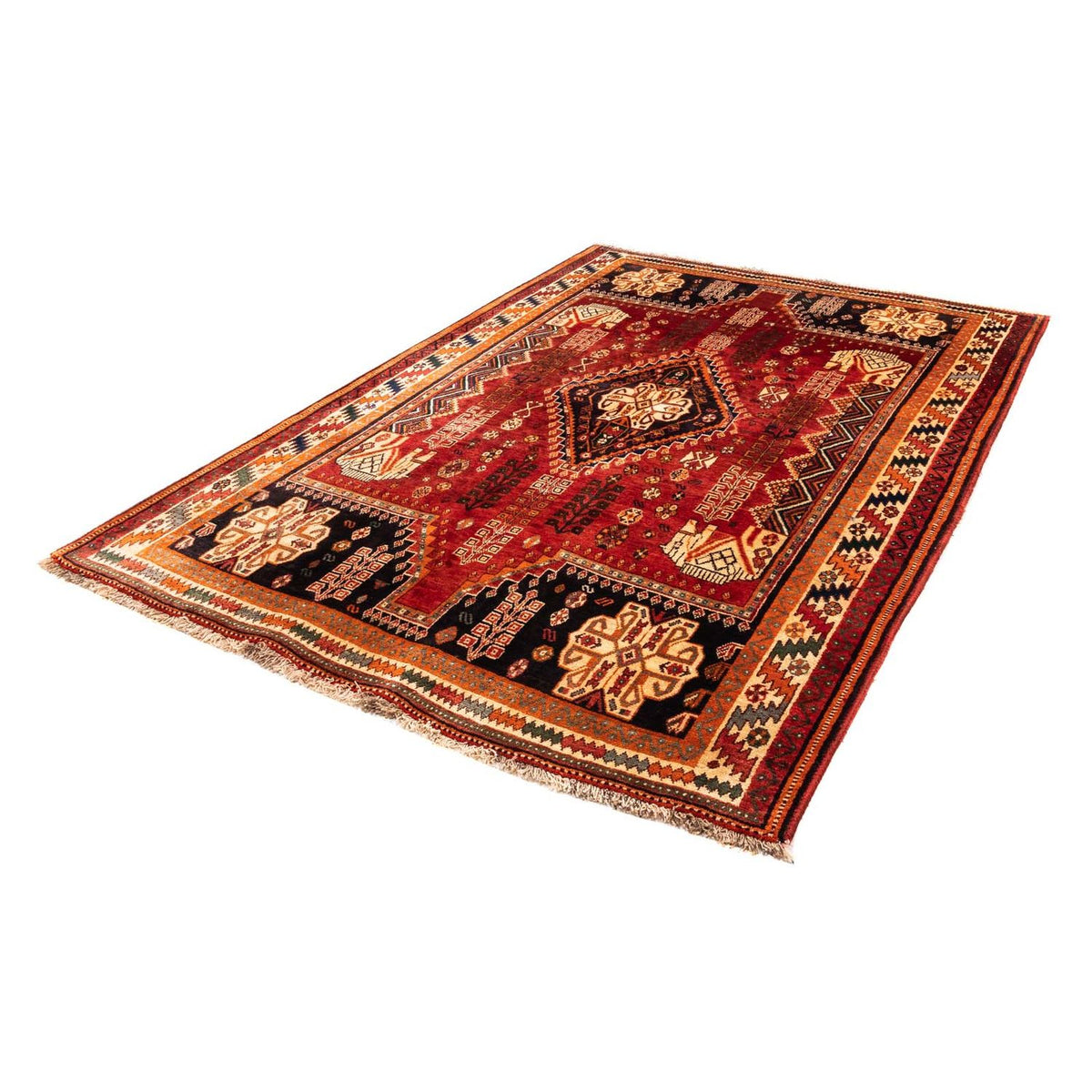 Tapis persan - Nomadic - 240 x 167 cm - rouge foncé