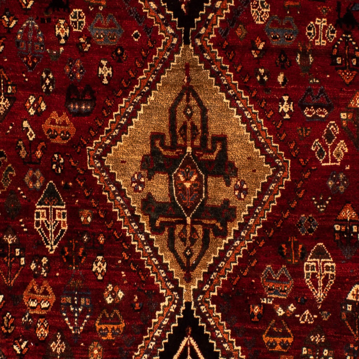 Tapis persan - Nomadic - 266 x 187 cm - rouge foncé