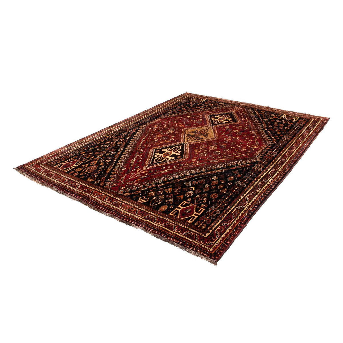 Tapis persan - Nomadic - 266 x 187 cm - rouge foncé