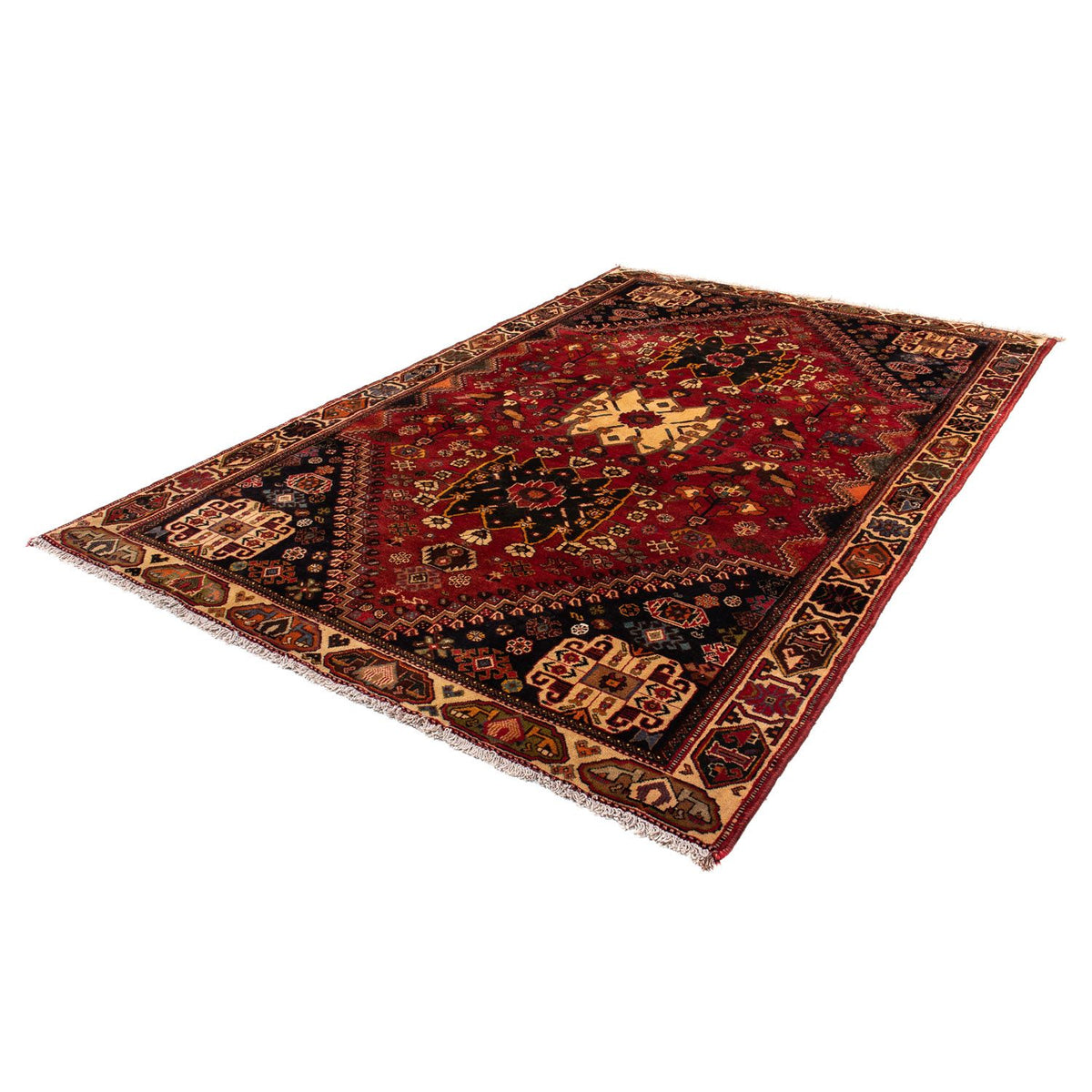 Tapis persan - Nomadic - 284 x 185 cm - rouge foncé