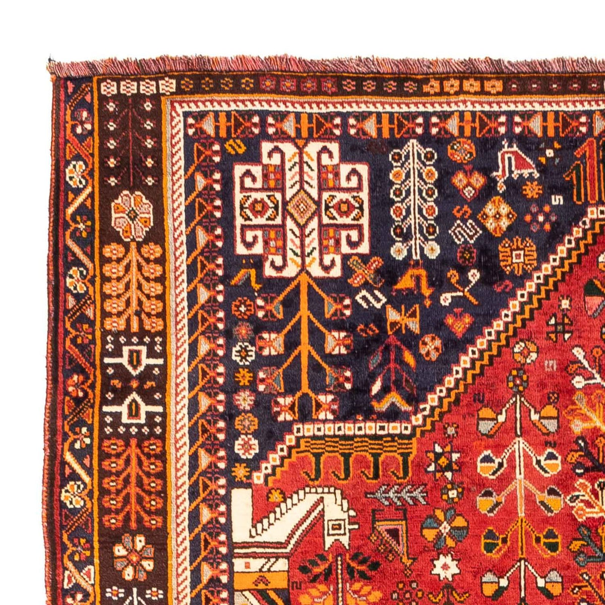 Tapis persan - Nomadic - 278 x 165 cm - rouge foncé