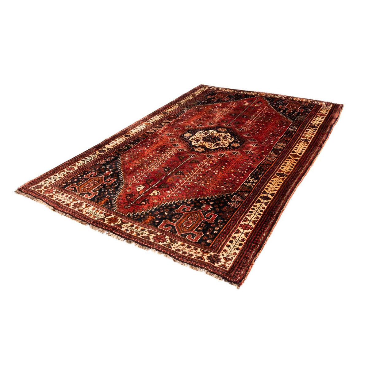 Tapis persan - Nomadic - 258 x 163 cm - rouge foncé