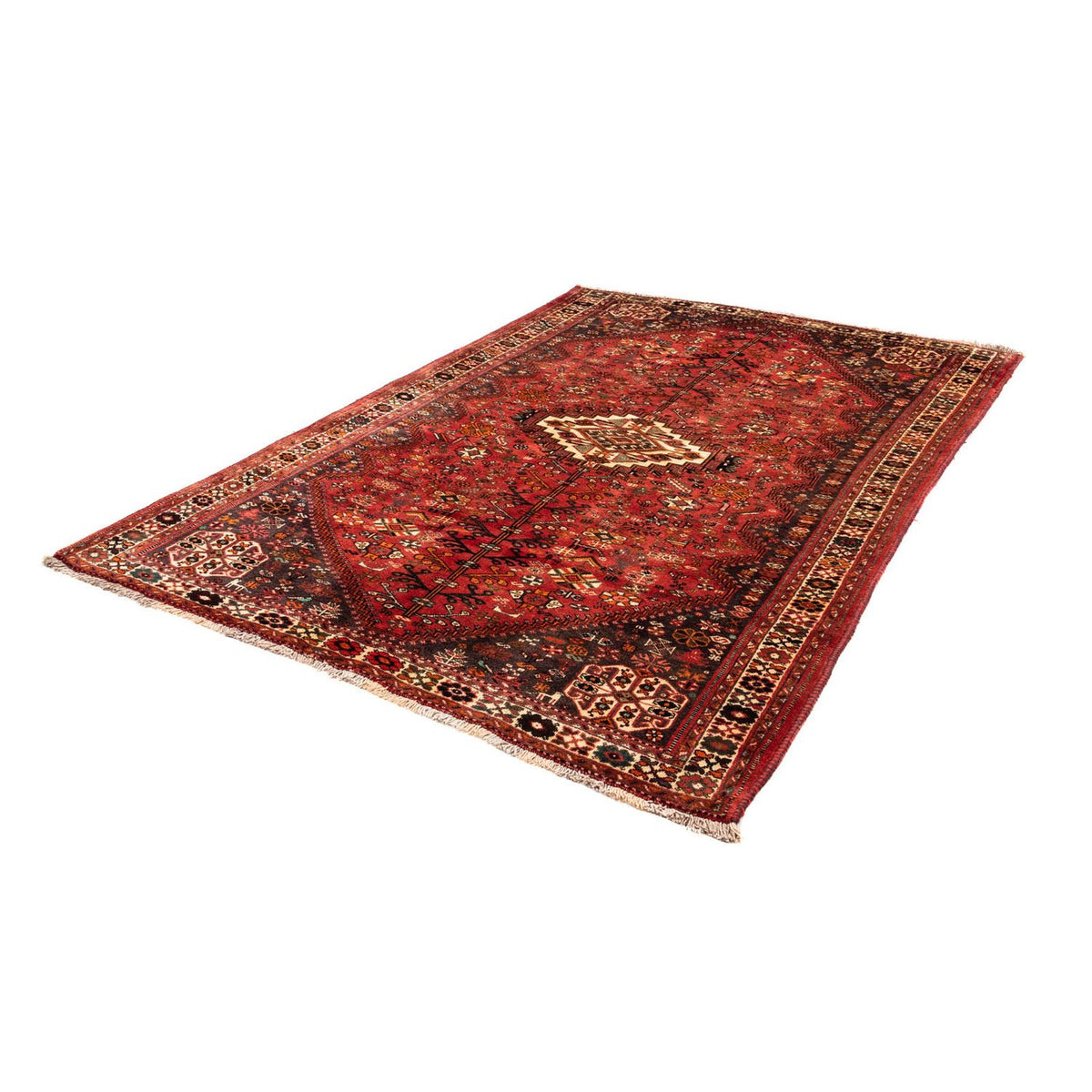 Tapis persan - Nomadic - 243 x 174 cm - rouge foncé