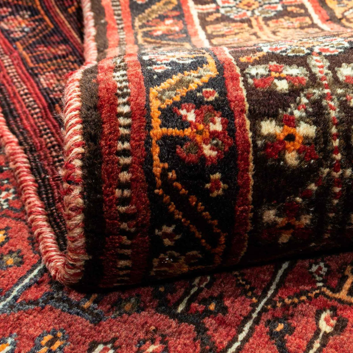 Tapis persan - Nomadic - 240 x 158 cm - rouge foncé