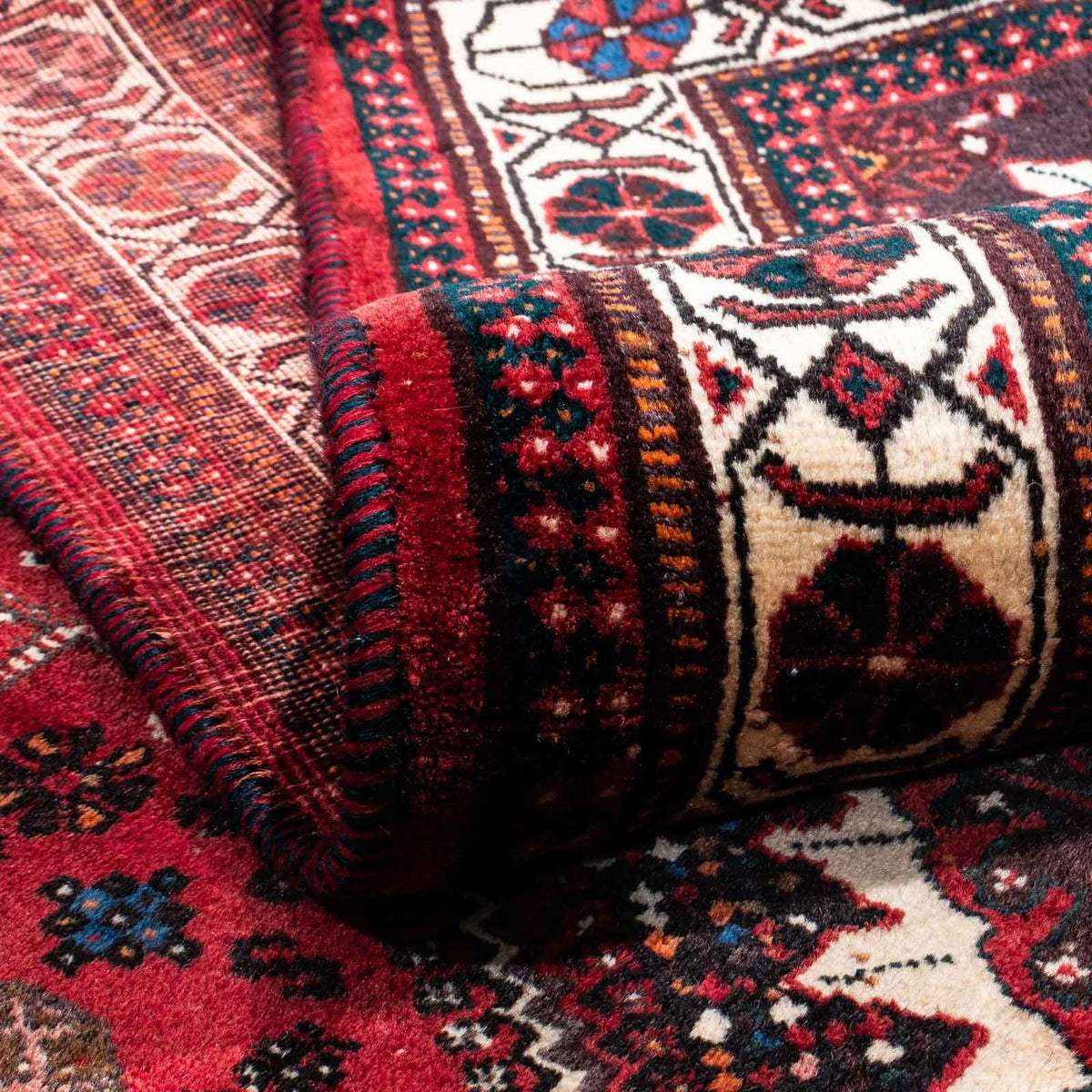 Tapis persan - Nomadic - 244 x 183 cm - rouge foncé