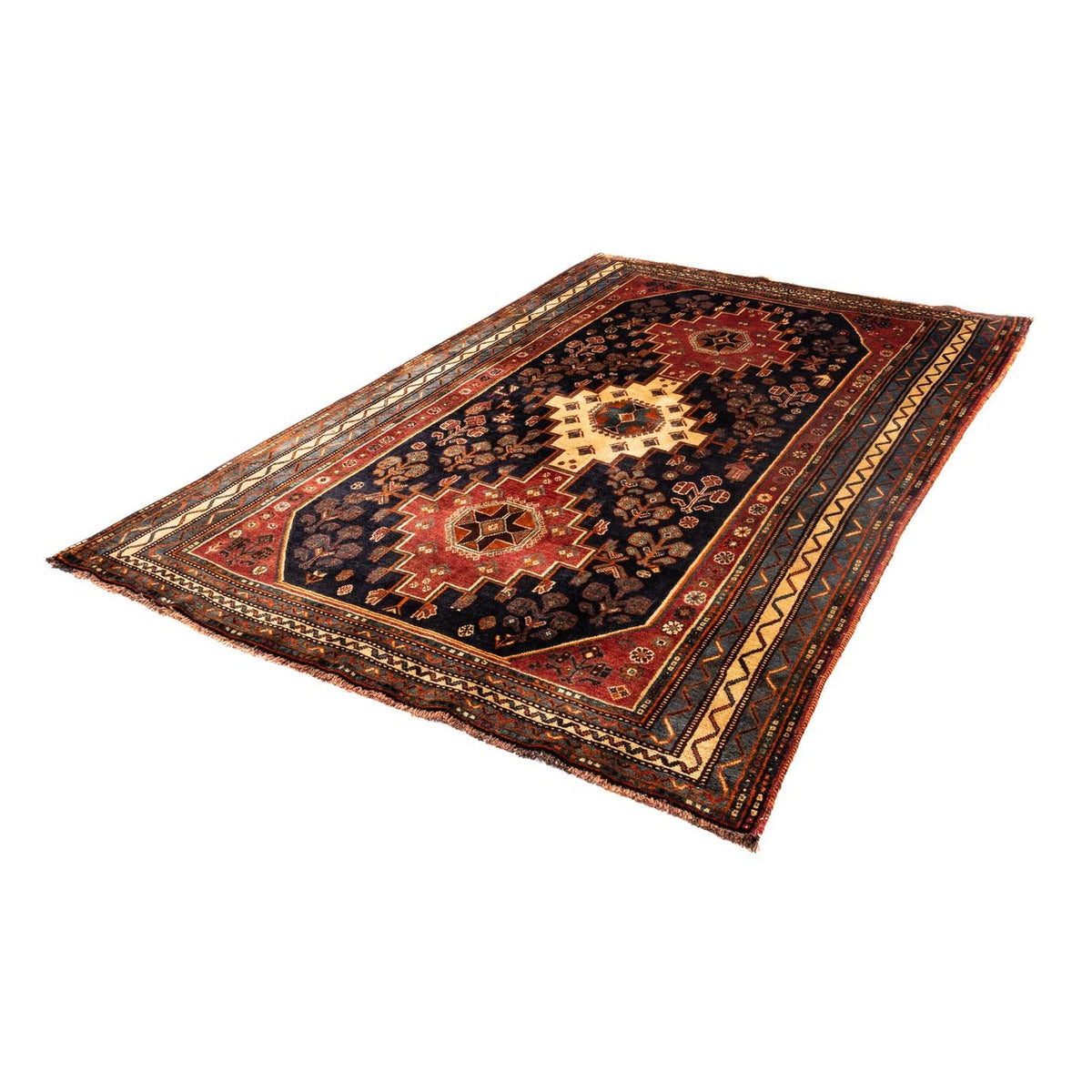 Tapis persan - Nomadic - 246 x 160 cm - bleu foncé