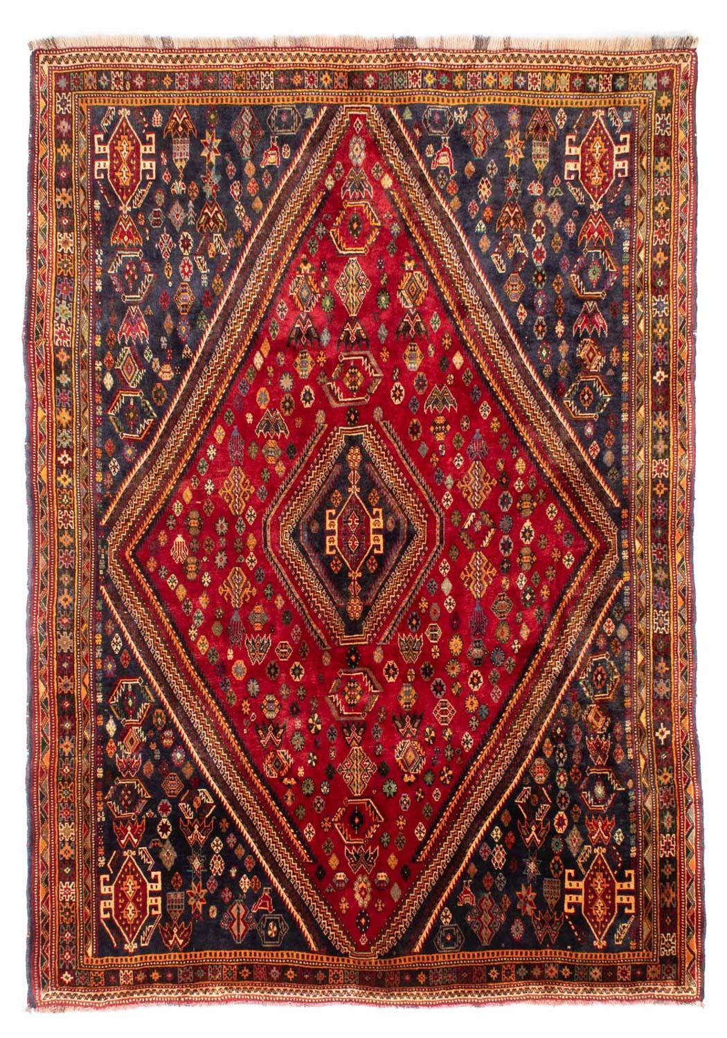 Tapis persan - Nomadic - 272 x 190 cm - rouge foncé