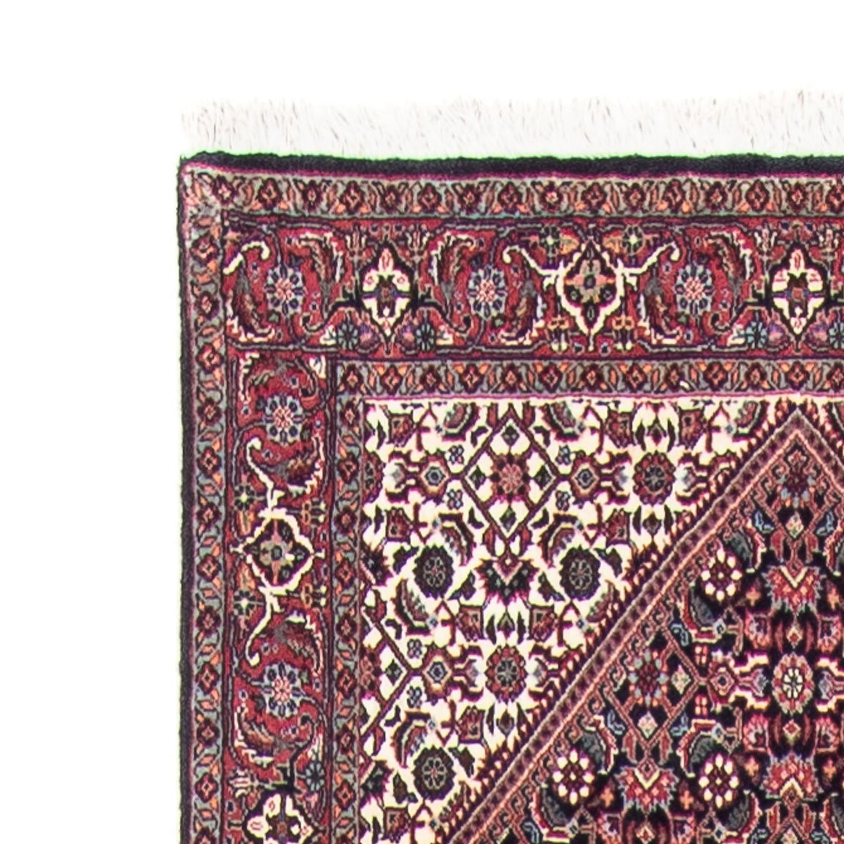 Tapis de couloir Tapis persan - Bidjar - 395 x 81 cm - beige