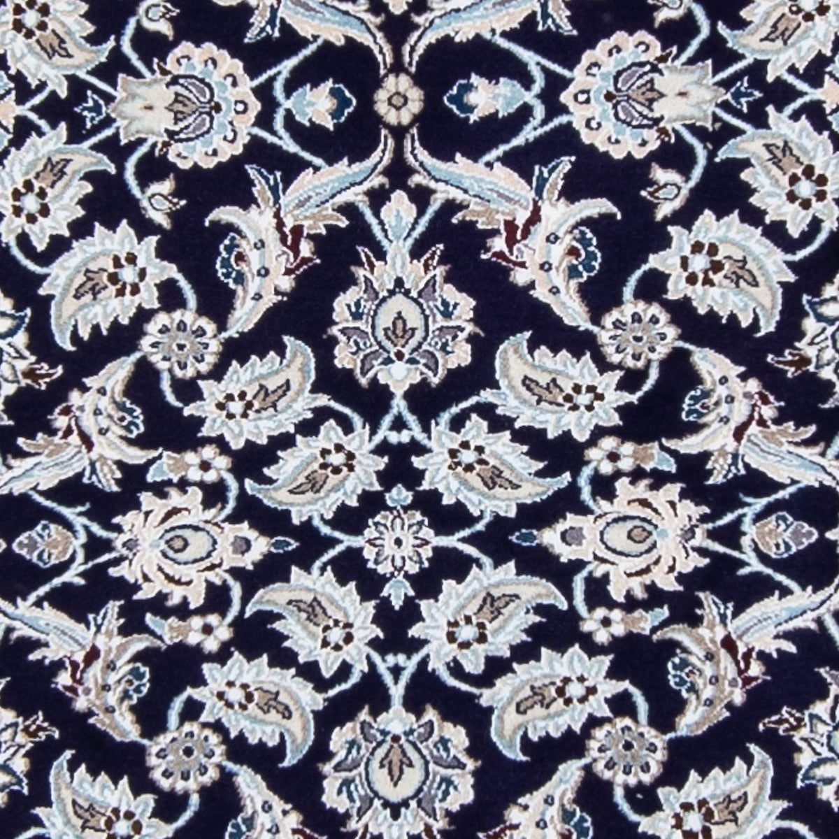 Tapis de couloir Tapis persan - Nain - Royal - 367 x 75 cm - bleu foncé