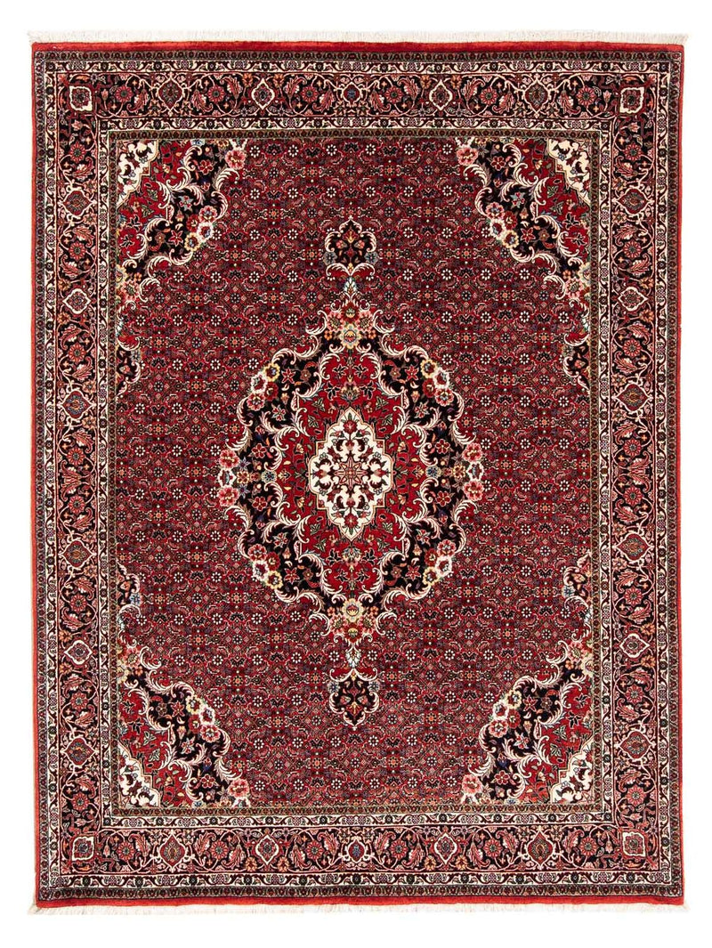 Tapis persan - Bidjar - 229 x 172 cm - rouge foncé