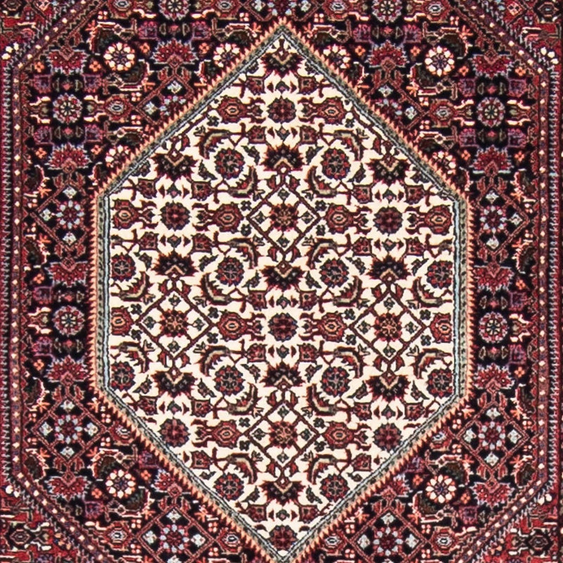 Tapis de couloir Tapis persan - Bidjar - 415 x 78 cm - rouge foncé