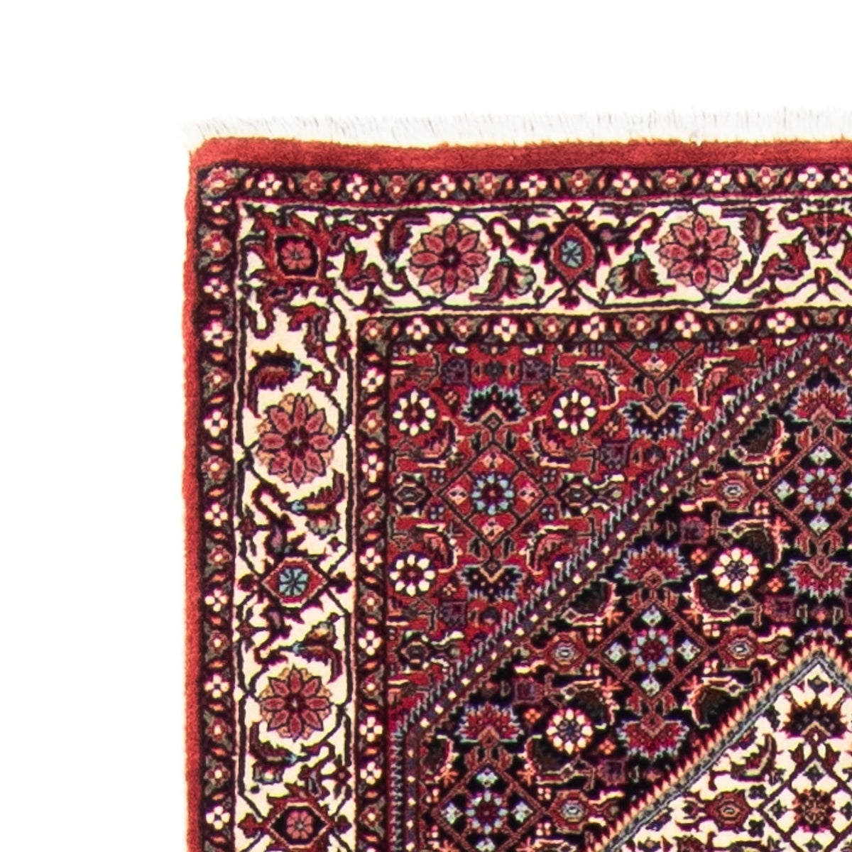 Tapis de couloir Tapis persan - Bidjar - 415 x 78 cm - rouge foncé