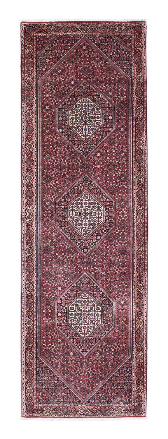 Tapis de couloir Tapis persan - Bidjar - 294 x 90 cm - rouge clair