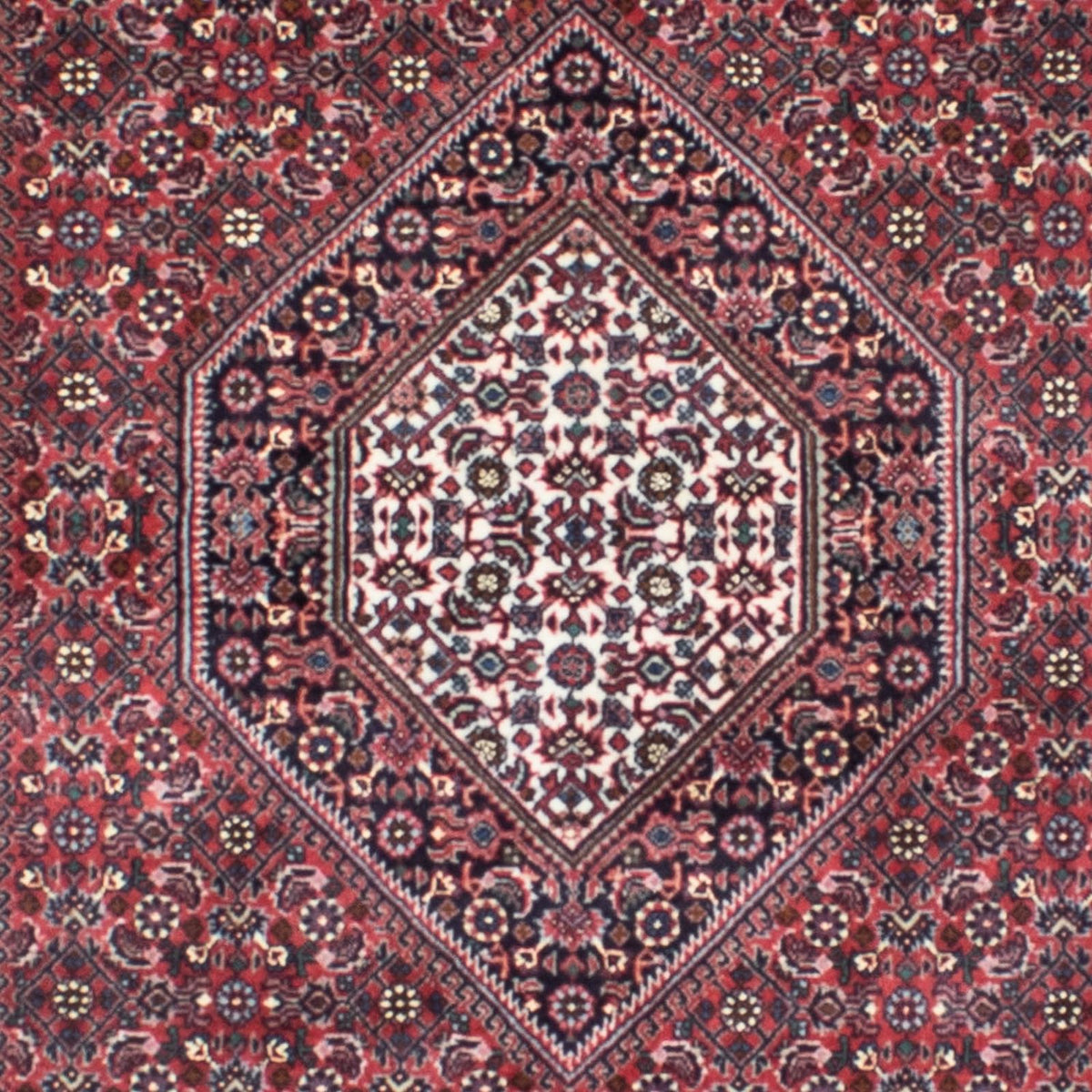 Tapis de couloir Tapis persan - Bidjar - 294 x 90 cm - rouge clair