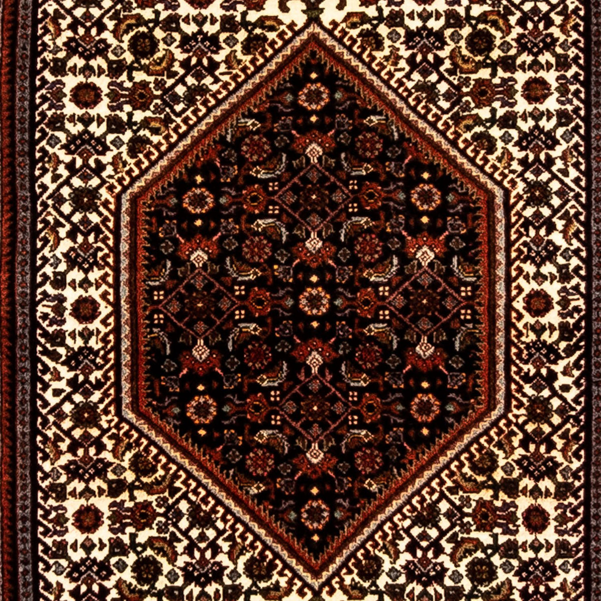 Tapis de couloir Tapis persan - Bidjar - 235 x 74 cm - rouge foncé