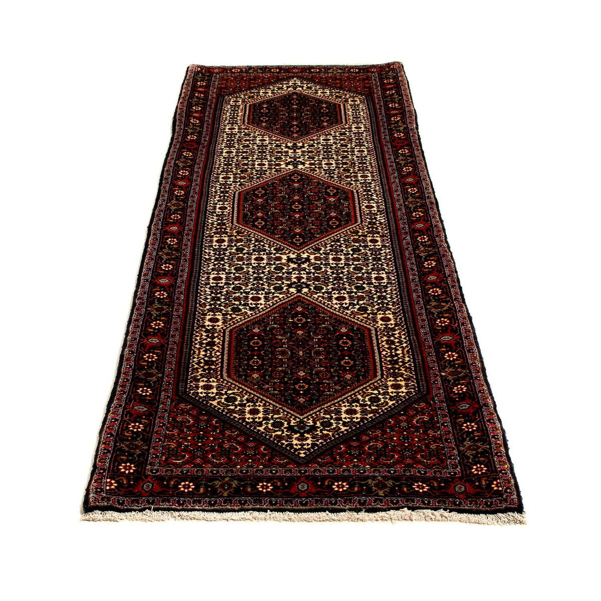 Tapis de couloir Tapis persan - Bidjar - 235 x 74 cm - rouge foncé