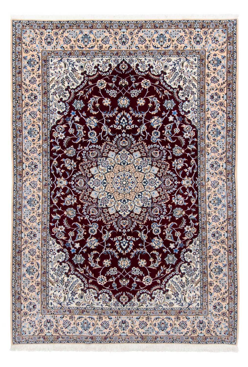 Tapis persan - Nain - Royal - 305 x 201 cm - rouge foncé