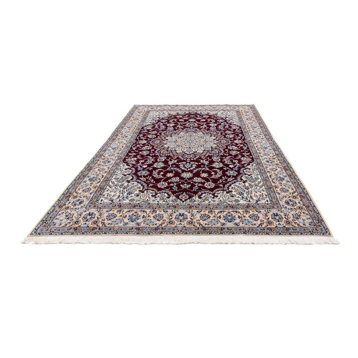 Tapis persan - Nain - Royal - 305 x 201 cm - rouge foncé