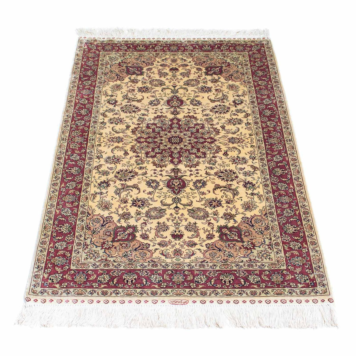 Tapis oriental - Hereke - 122 x 69 cm - rouge foncé