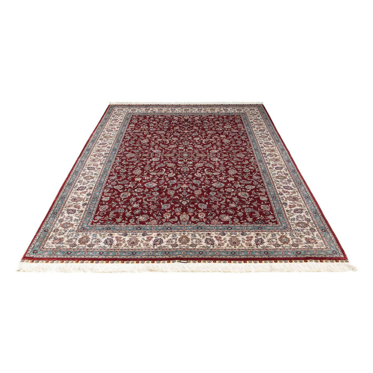 Tapis oriental - Hereke - 246 x 170 cm - rouge foncé