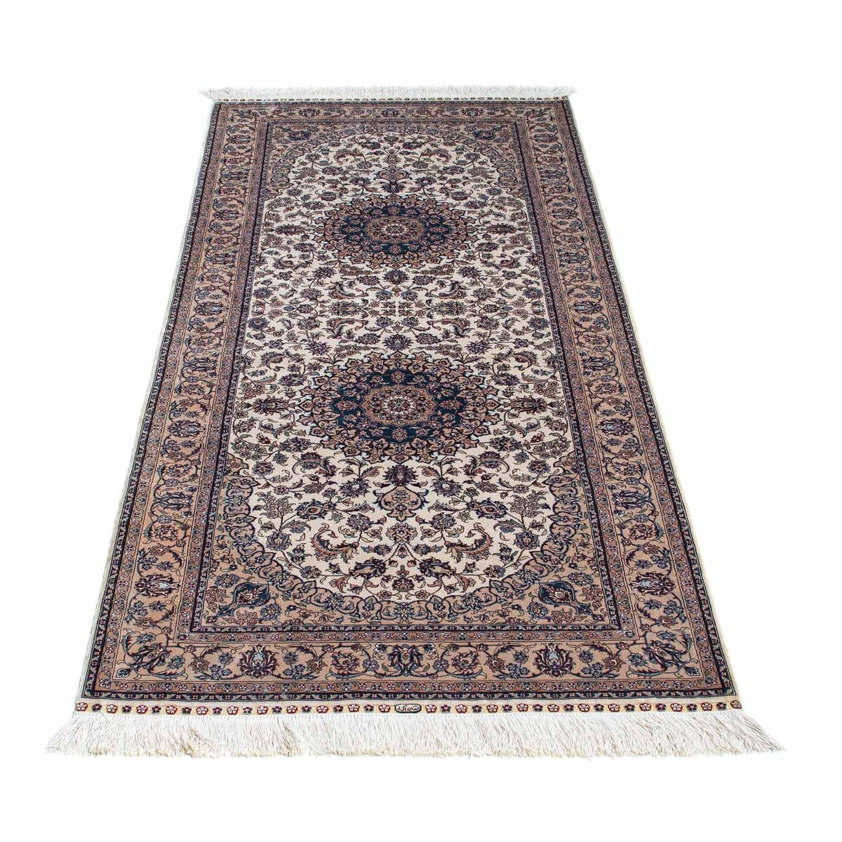 Tapis de couloir Tapis oriental - Hereke - 185 x 78 cm - beige