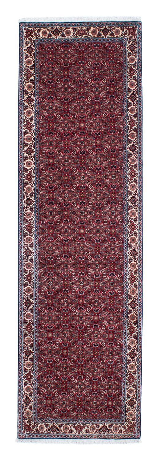 Tapis de couloir Tapis persan - Bidjar - 295 x 84 cm - rouge foncé