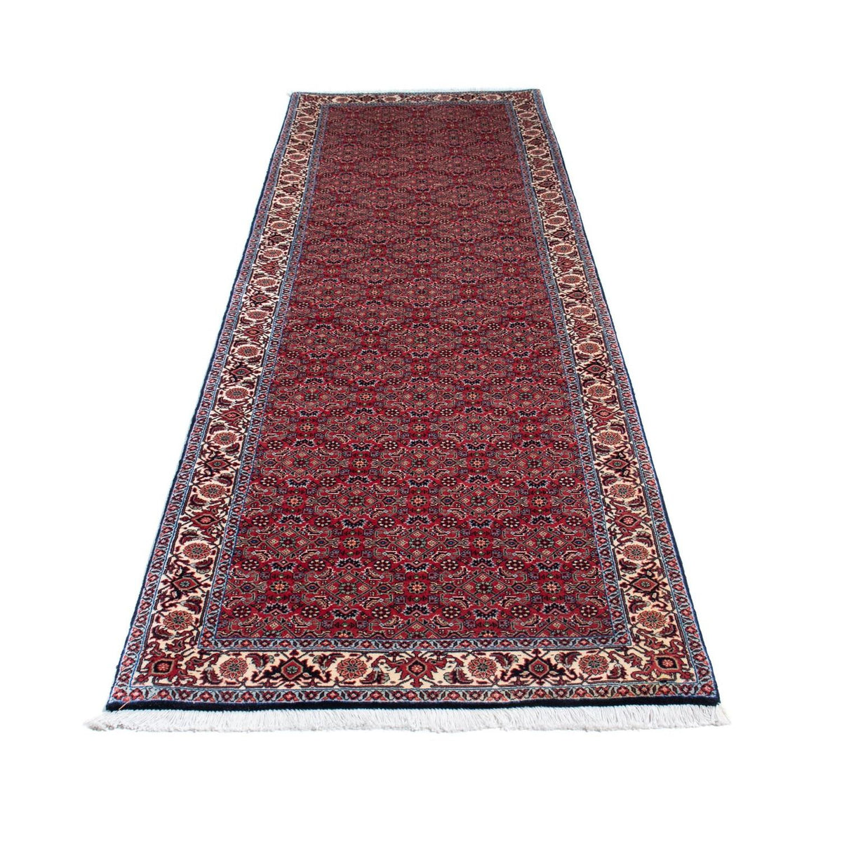 Tapis de couloir Tapis persan - Bidjar - 295 x 84 cm - rouge foncé