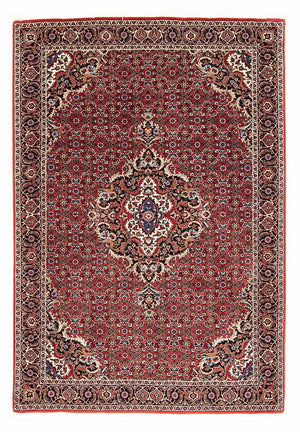 Tapis persan - Bidjar - 165 x 110 cm - rouge foncé