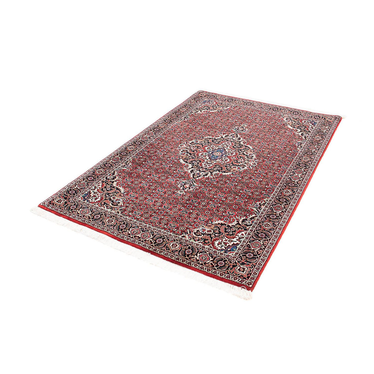 Tapis persan - Bidjar - 165 x 110 cm - rouge foncé