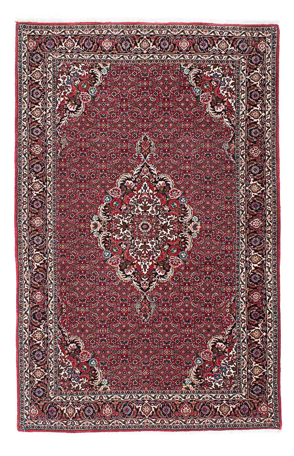 Tapis persan - Bidjar - 211 x 132 cm - rouge