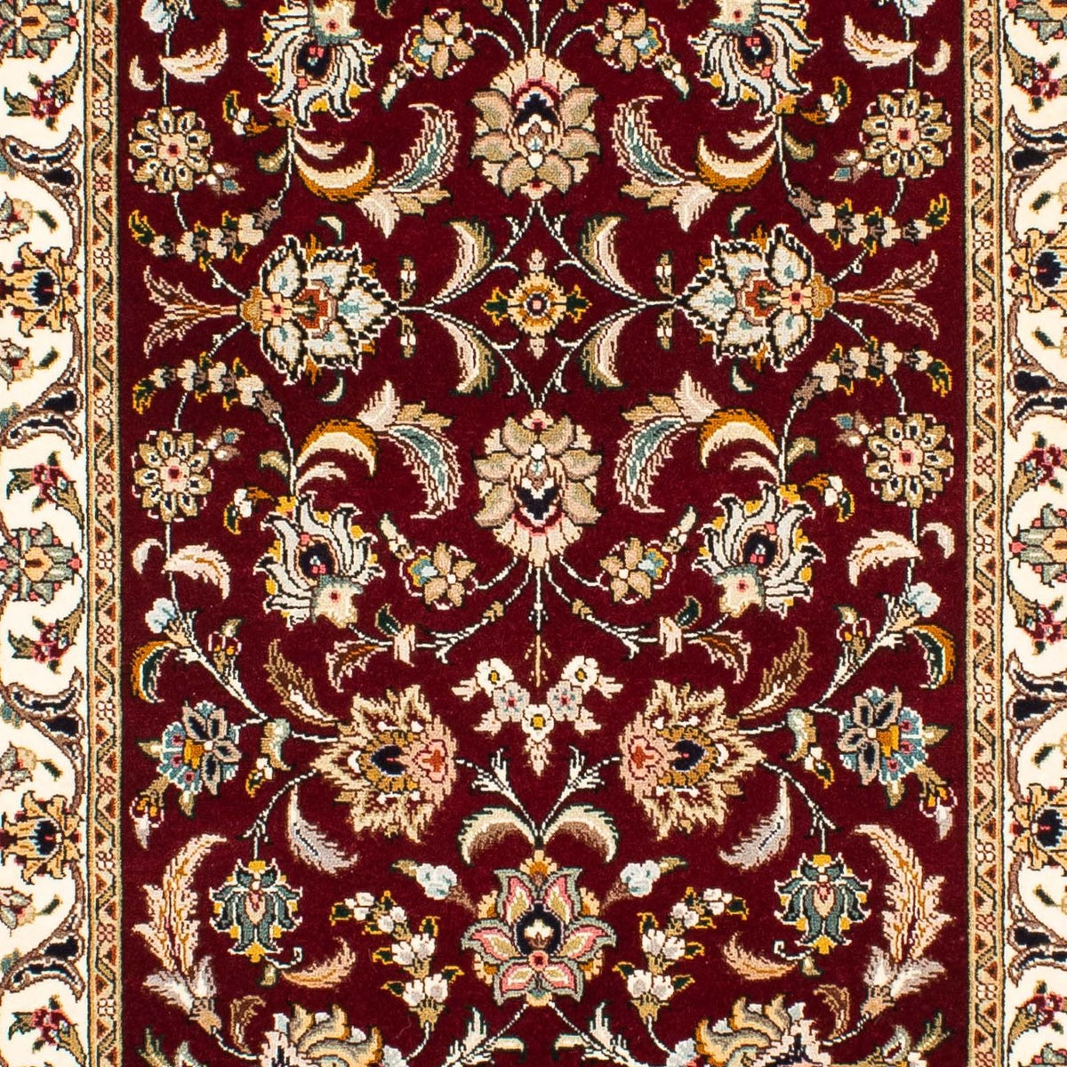 Tapis de couloir Tapis persan - Tabriz - Royal - 315 x 88 cm - rouge foncé