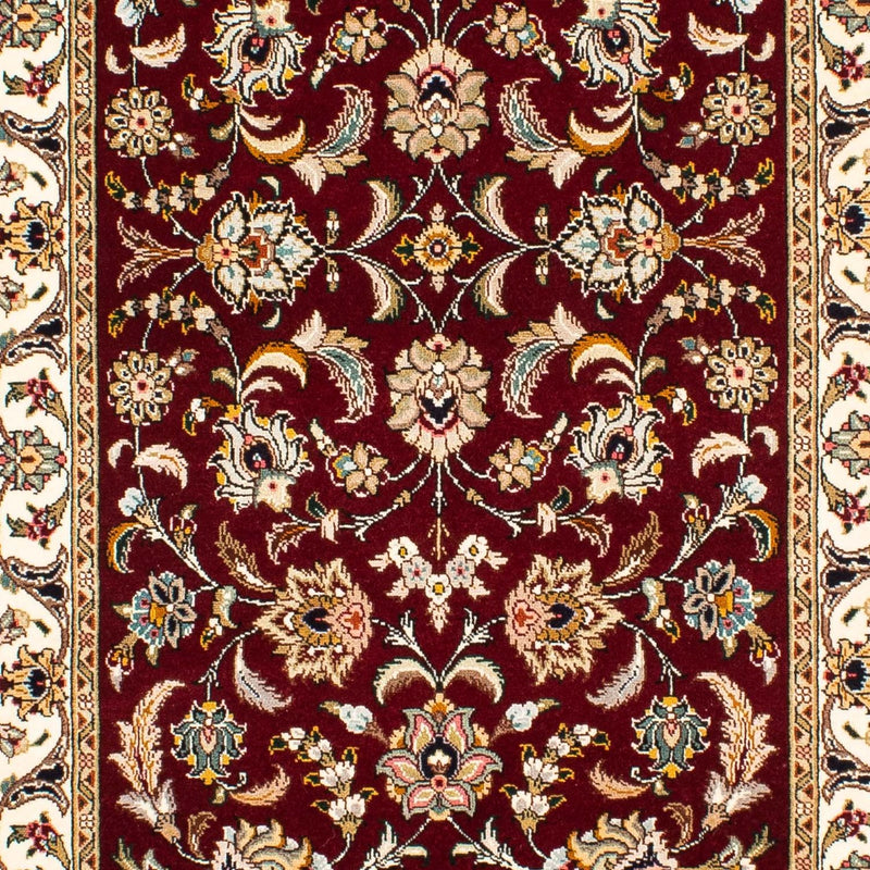 Tapis de couloir Tapis persan - Tabriz - Royal - 315 x 88 cm - rouge foncé