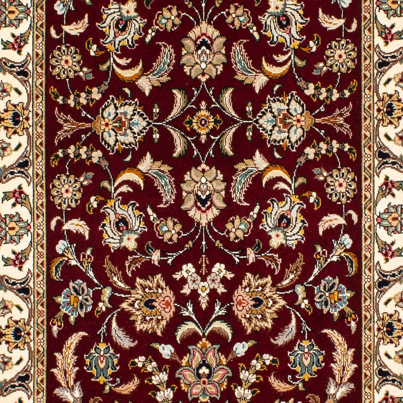Tapis de couloir Tapis persan - Tabriz - Royal - 317 x 88 cm - rouge foncé