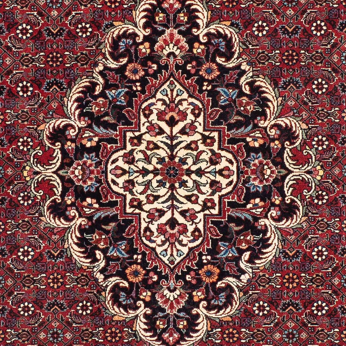 Tapis de couloir Tapis persan - Bidjar - 202 x 104 cm - rouge foncé