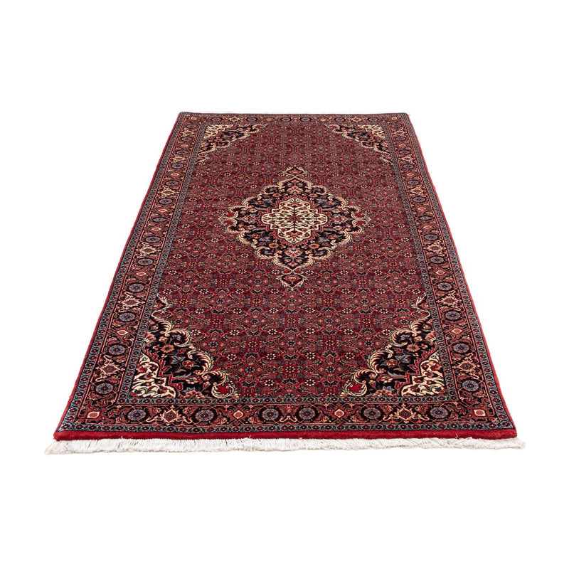 Tapis de couloir Tapis persan - Bidjar - 202 x 104 cm - rouge foncé