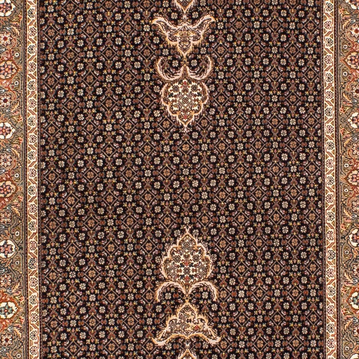 Tapis de couloir Tapis persan - Tabriz - 248 x 81 cm - bleu foncé