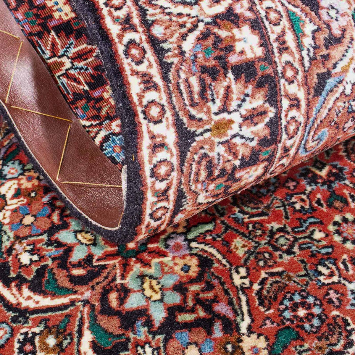 Tapis persan - Bidjar - 142 x 67 cm - rouge clair