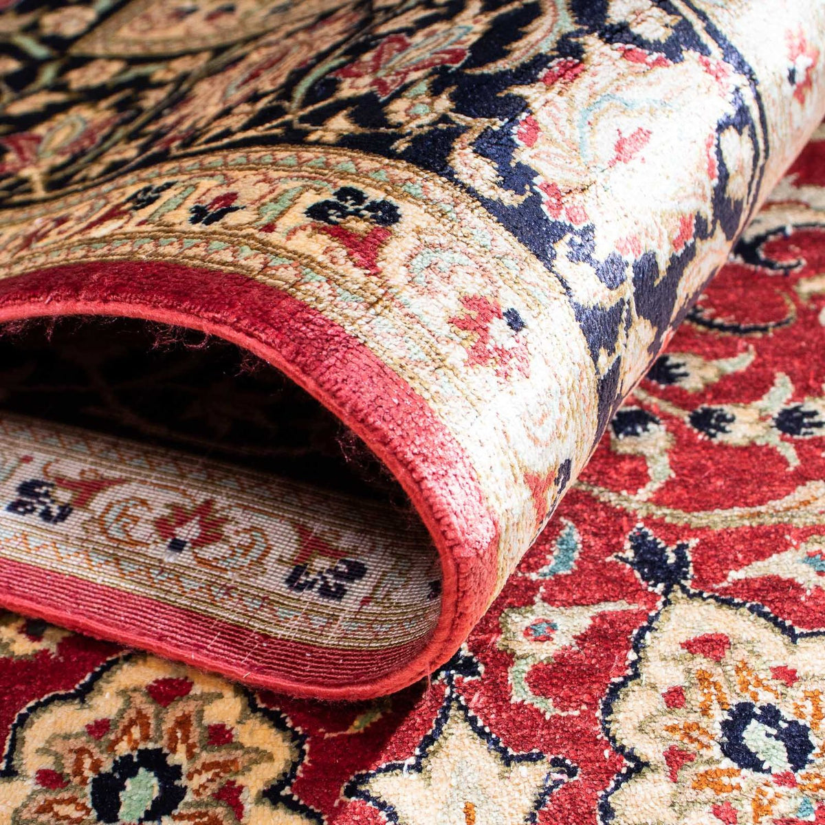 Tapis persan - Ghom - 151 x 100 cm - rouge