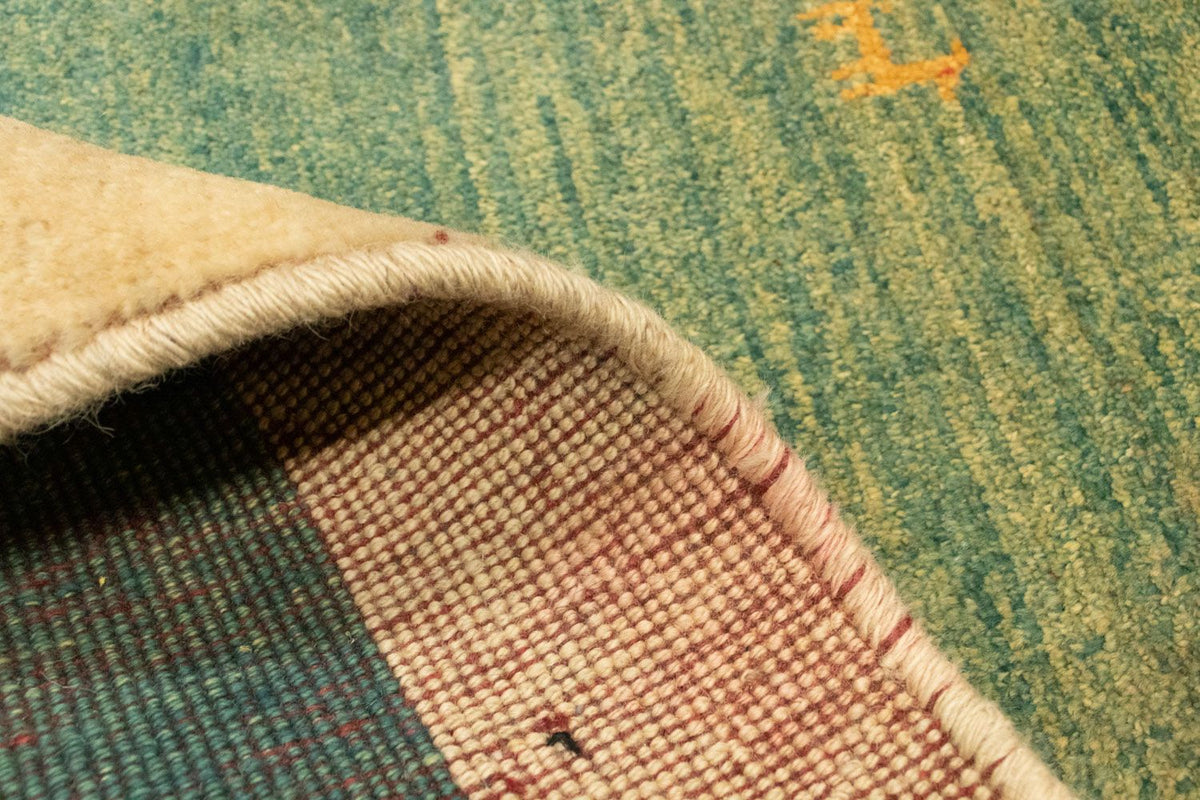 Tapis Gabbeh - Persan - 125 x 87 cm - vert