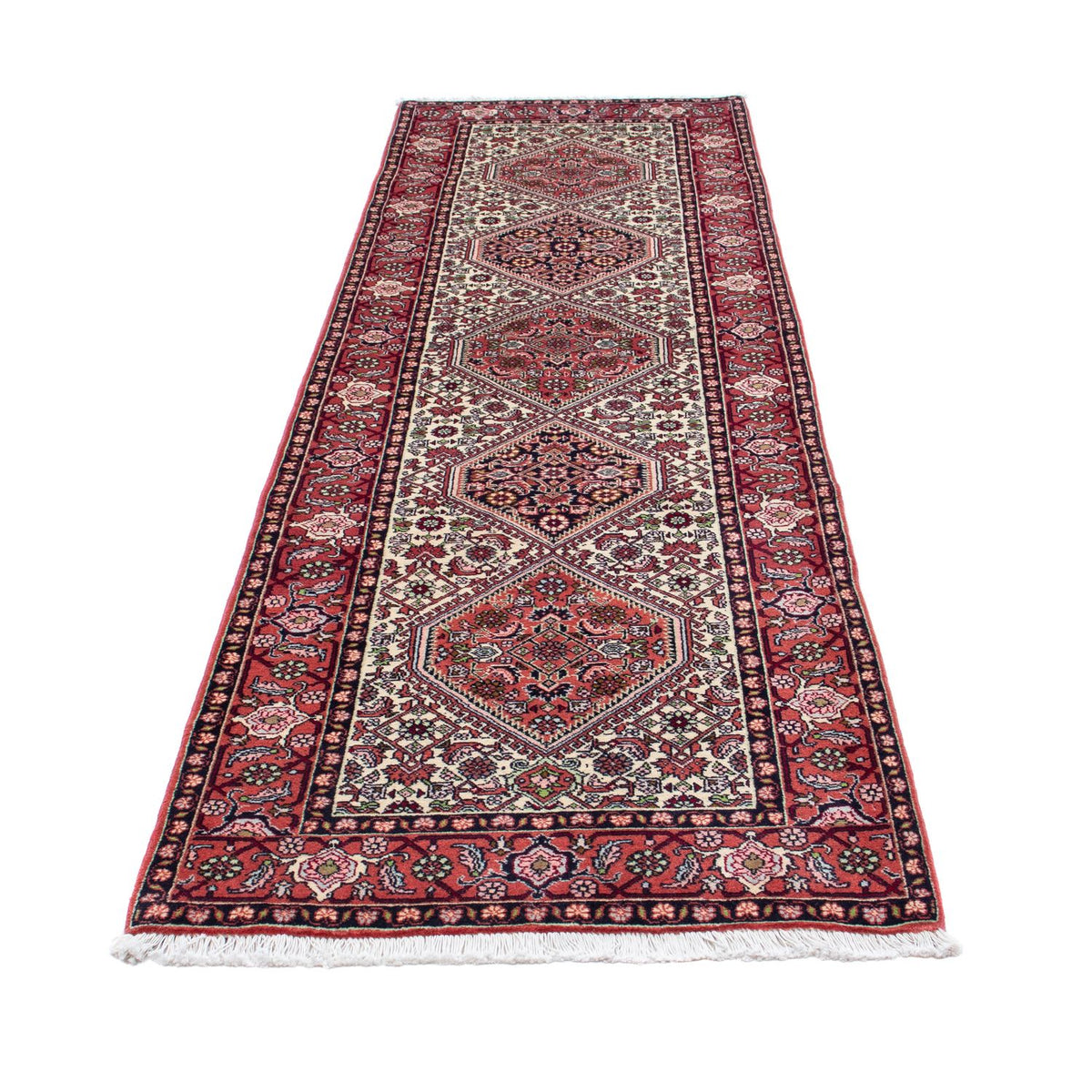 Tapis de couloir Tapis persan - Bidjar - 308 x 81 cm - rouge