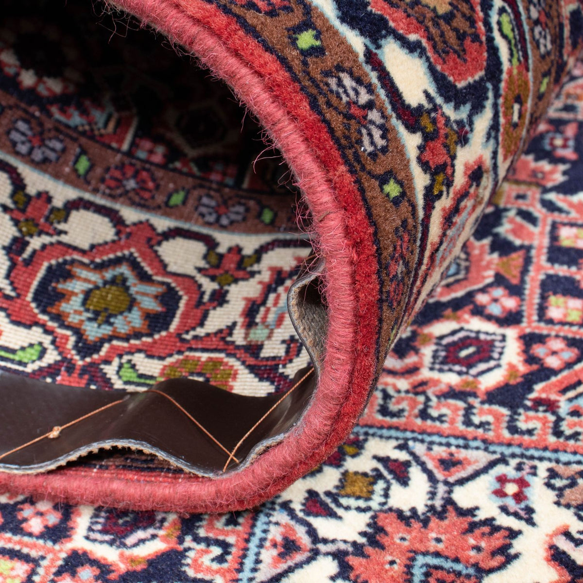 Tapis de couloir Tapis persan - Bidjar - 258 x 83 cm - rouge clair