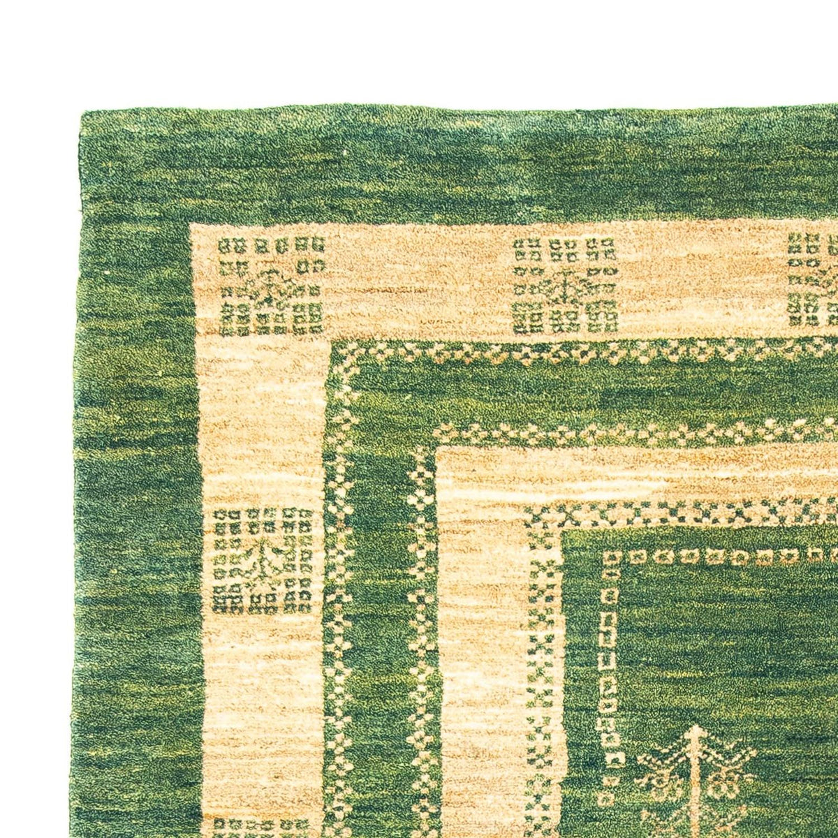 Tapis Gabbeh - Persan - 188 x 151 cm - vert