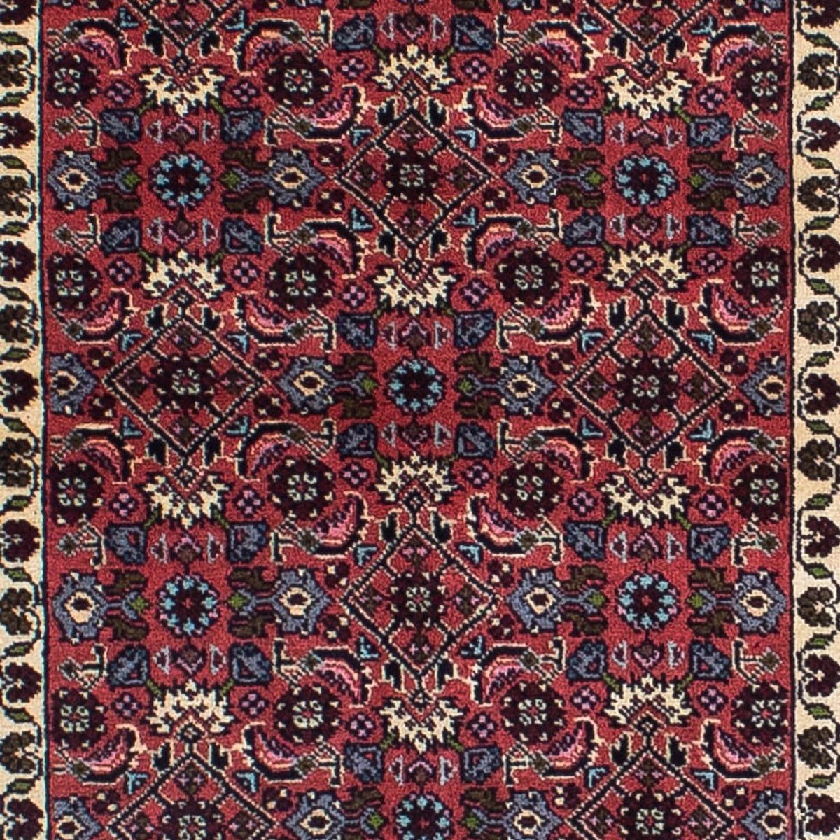 Tapis de couloir Tapis persan - Bidjar - 294 x 84 cm - rouge foncé