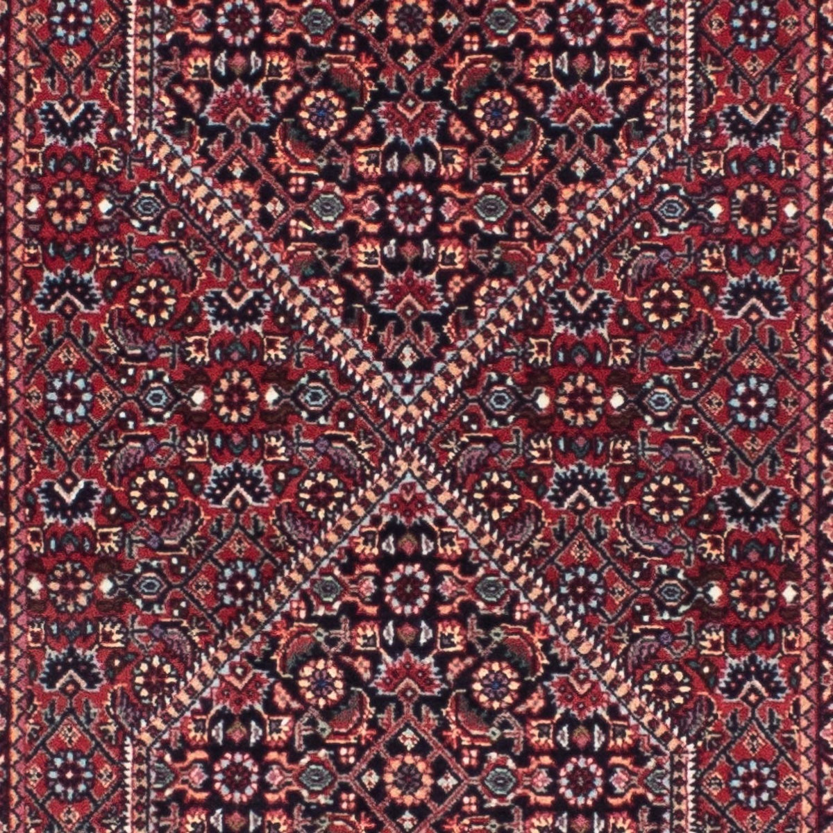 Tapis de couloir Tapis persan - Bidjar - 264 x 72 cm - rouge