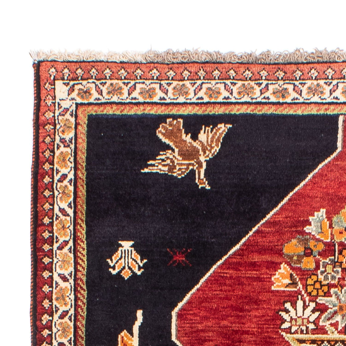 Tapis persan - Nomadic - 202 x 127 cm - bleu foncé