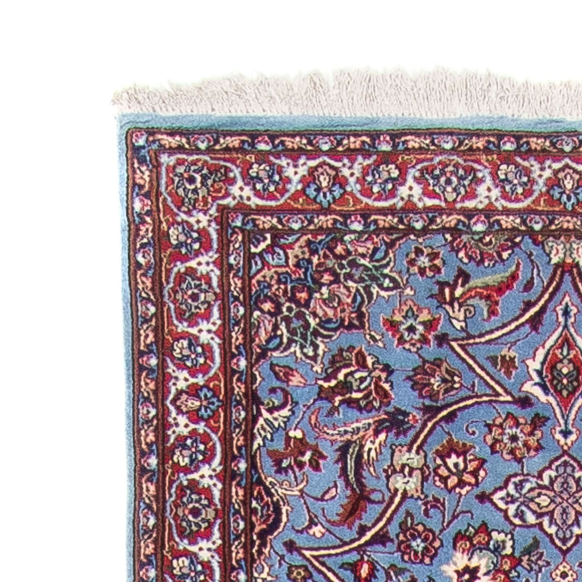 Tapis de couloir Tapis persan - Isfahan - Premium - 438 x 80 cm - violet
