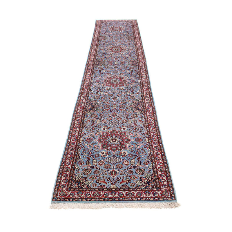 Tapis de couloir Tapis persan - Isfahan - Premium - 438 x 80 cm - violet