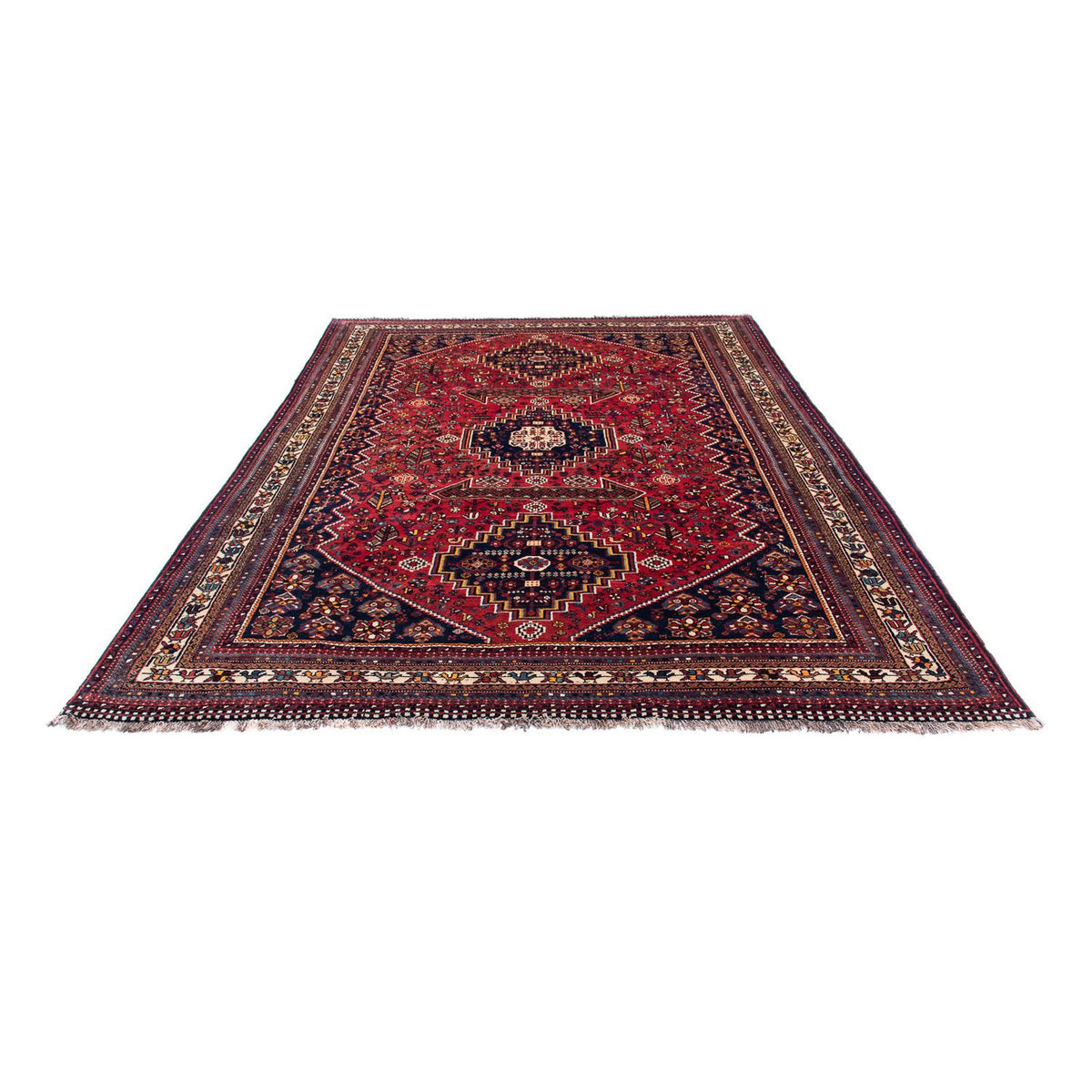 Tapis persan - Nomadic - 320 x 226 cm - rouge foncé