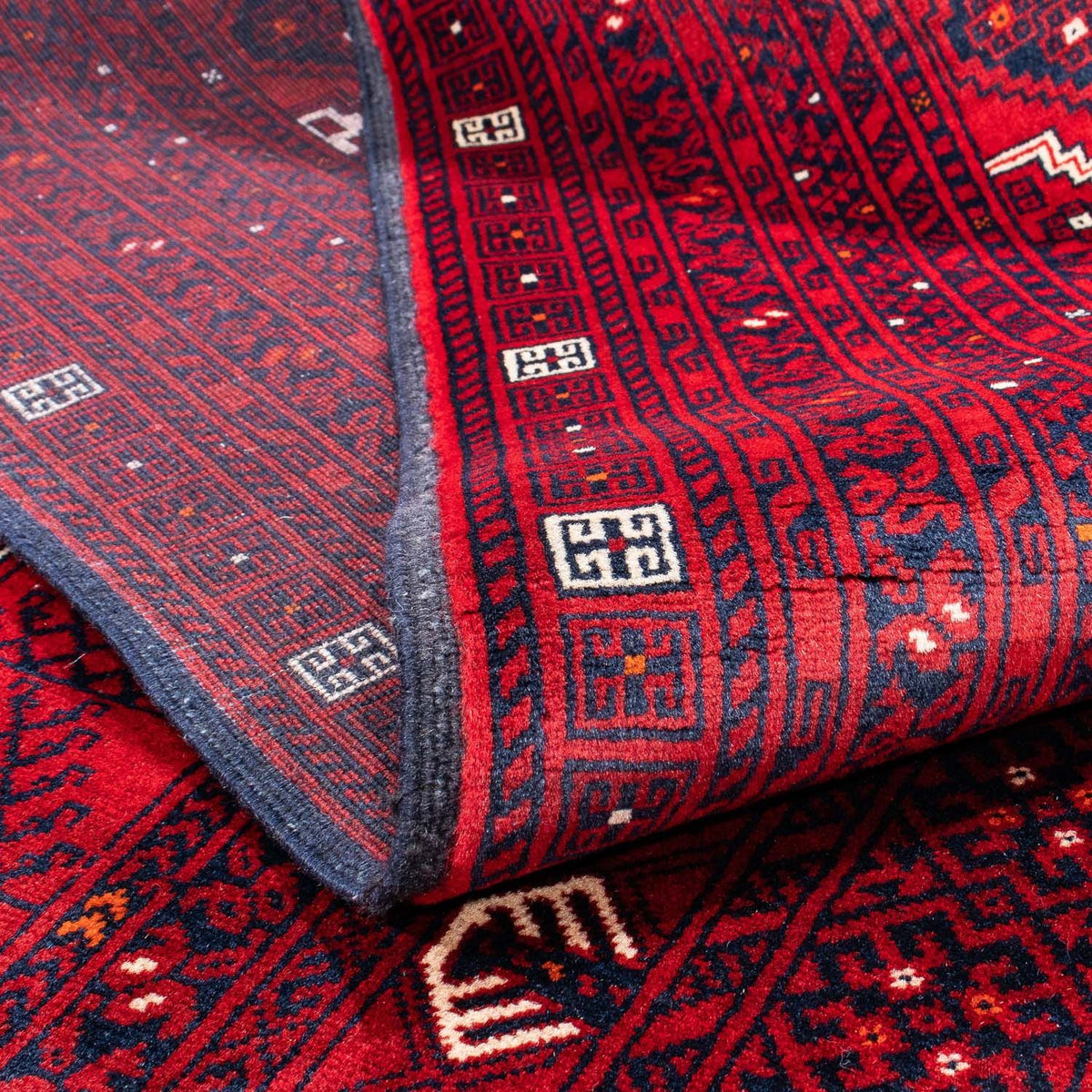 Tapis Turkaman - 249 x 160 cm - rouge foncé