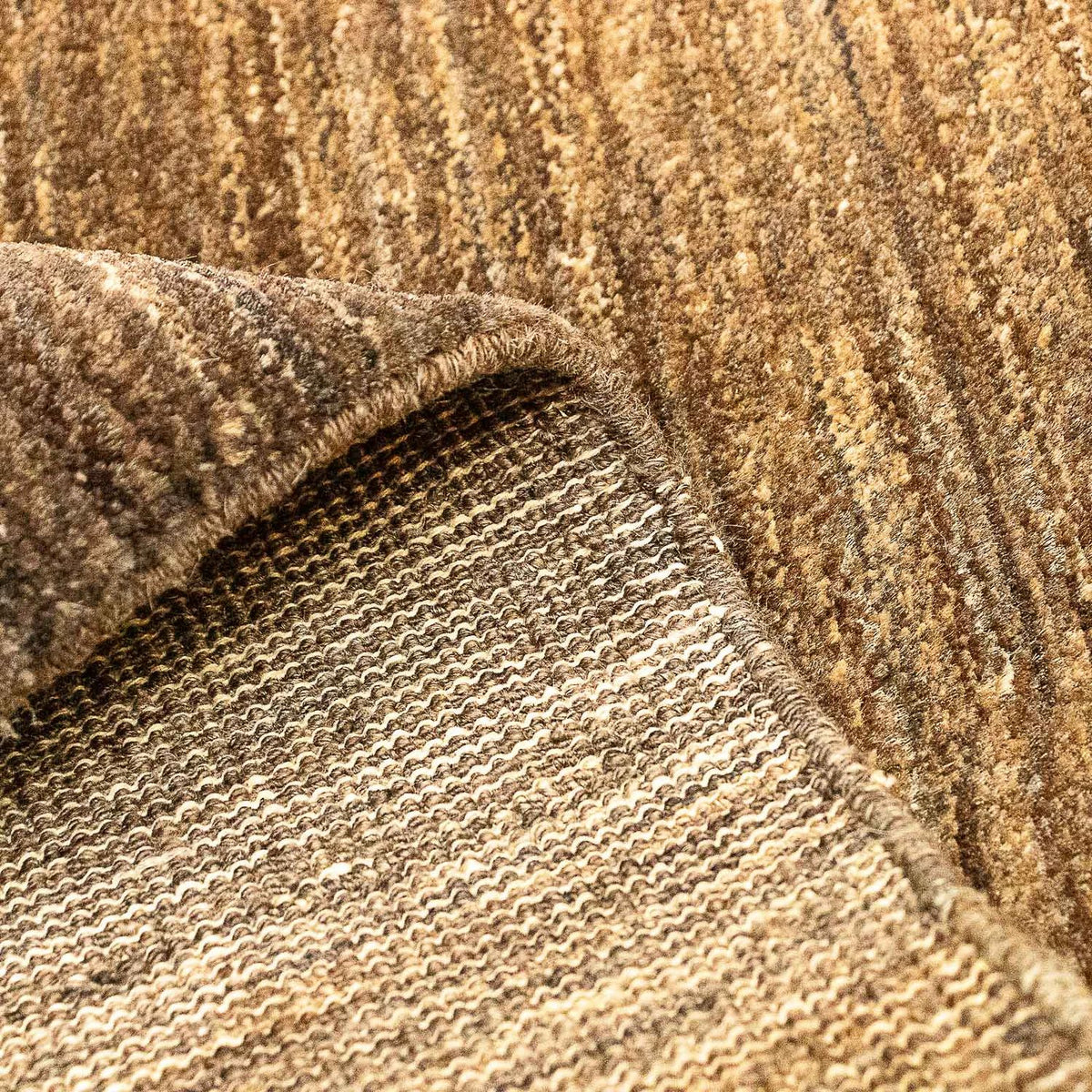 Tapis Gabbeh - Indus - 92 x 66 cm - marron foncé